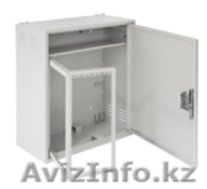 Настенный антивандальный шкаф с поворотной рамой,  4U,  Ш580хВ700хГ280мм,  OEM,  сер #1016082