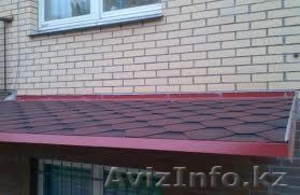 Балконный козырек из мягкой кровли качественно и в срок #1042119