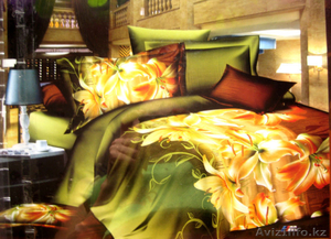 Роскошный сатин с 3D эффектом. КПБ 2-спальный евро #1042456
