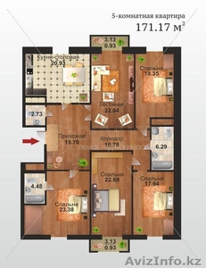 Квартира в ЖК Бейбарыс от застройщика. #1043930