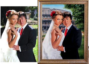 портреты по фотографии маслом на холсте в любом антураже профессионально #1053289