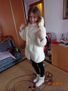 шубка,  белая (мех искусственный,  имитация) #1052762