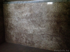 Травертин коричнево-серый в Алматы #1055117