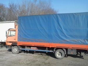 доставка груза. мерседес 814. бор тент дл, 62, м. 38м3. до 5т. лопата #1077477