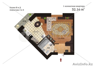 Продам новую однокомнатную квартиру в ЖК Академия 32 кв.м. #1075116