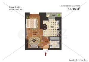 Продам новую однокомнатную квартиру в ЖК Академия 34, 48 кв.м. #1075134