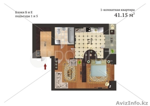Продам однокомнатную квартиру в ЖК Академия 41.15 кв.м. #1076437