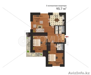 Продам трехкомнатную квартиру в ЖК Семь Палат 93, 7 кв.м  #1076584