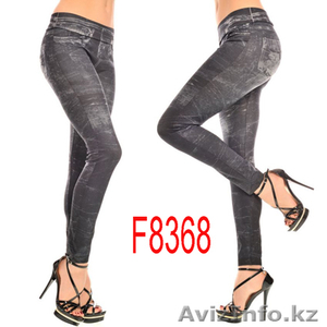  Джинсовые серые легенсы варенка #1077536