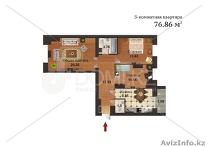 Продам трехкомнатную квартиру в ЖК Академия 76, 86 #1076444