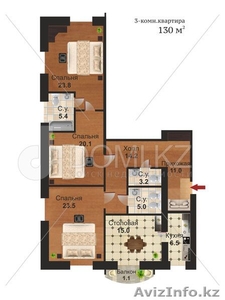 Продам трехкомнатную квартиру в ЖК Арман Де Люкс 130 кв.м. #1076407