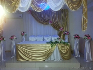 Оформление свадеб,  президиума молодоженов,  акжол,  стойки с цветами #1109845