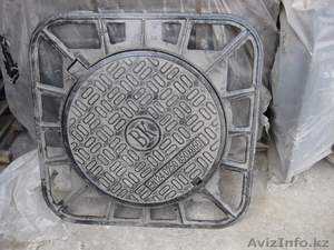 Люк из высокопрочного чугуна В125,  квадратный #1111308