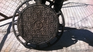 Люк из высокопрочного чугуна В125,  круглый,  ВК,  ГТС,  Қазақтелеком. #1111268