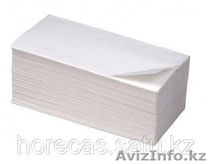 Туалетная бумага листовая Z, -укладки 2-слойная,  Алматы #1117878