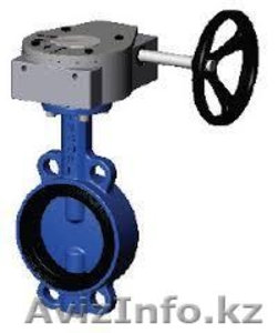 Затворы поворотные дисковые межфланцевые редукторные «бабочка» #1117738