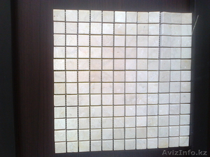 Мозаика из мрамора цвета слоновая кость  #1141072