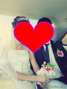 Продам шикарное пышное свадебное платье с бантом и брощью Swarovski #1153425