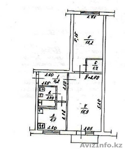 2-комнатная квартира Улица Айманова 18  #1156314