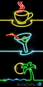 3Д плитка,  гибкий пол,  флуорисцентные обои, холодный неон, люминесцентные лампы. #1155700