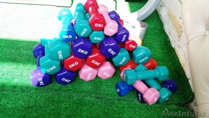 Гантели для фитнеса обрезиненные. #1159793