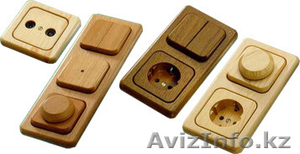 Акция! Деревянные немецкие выключатели по 2 000тг! + рамка в подарок! #1182763