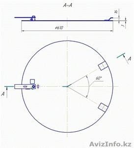 Крышка чугунная телефонного люка  тип «Л» ГОСТ 8591-76 #1179758