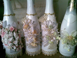 Оформление бутылок и бокалов для любых торжеств #1181779