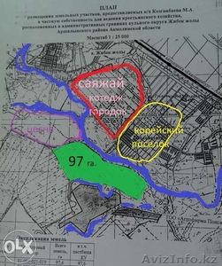 Участок 97 га К/Х  в жибек-жолы ( Александровка),  Астана #1082372