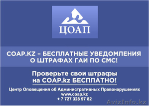 Проверка штрафов ГАИ Алматы на COAP.KZ: онлайн и смс уведомления о нарушении ПДД #1172059