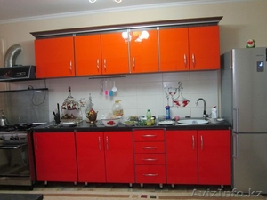 кухонный гарнитур лдсп, акрил, столешник, раковина, сушка #1242112