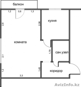 1-комнатная  квартира #1244996