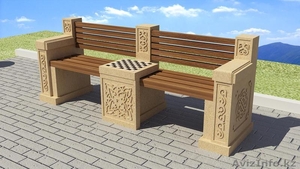 Скамейка декоративная парковая Коллекция «Ладья» #1266576