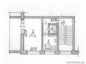Продается однокомнатная квартира. #1280053