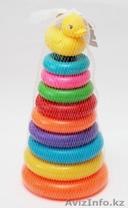 Пирамидка большая на верху уточка пластик 34066 #1290491