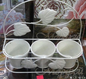 Кашпо навесное 3 горшка в стиле Версаль 46280  #1291425