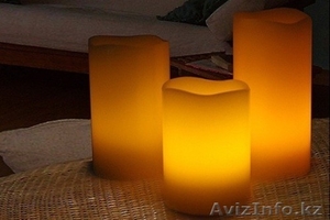 Набор из трех Лед свечей на пульте 46206 #1307103