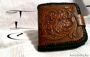 Портмоне из натуральной кожи ручной работы #1314624