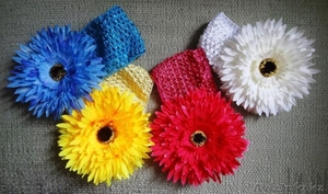 Повязки на голову с большими цветками 35006  #1313583