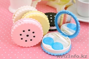 Дорожный удобный чехол с зеркалом для хранения линз 14046 #1312369