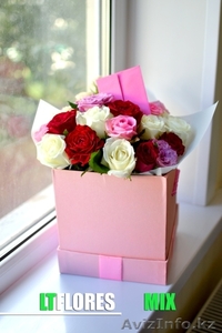 цветы в коробке,  дешево  #1319375