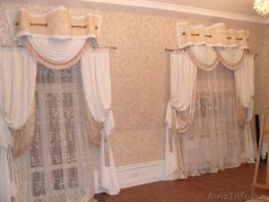 Пошив штор, ажурных ламбрекенов, чехлов на мебель, скатерти.Жалюзи #1329213