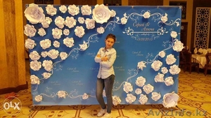 Пресс стена,  Press Wall,  3D баннер на свадьбу,  праздники/сотрудничество #1320185
