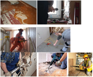 Демонтаж. Профессиональные демонтажные работы от  2 700 тг за кв.м. #1337828