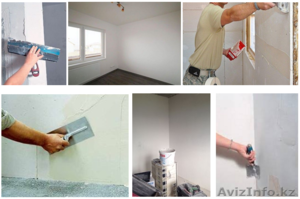 Левкас стен и потолков Идеально ровные поверхности по ровню (маякам) от 1 300 тг #1337844