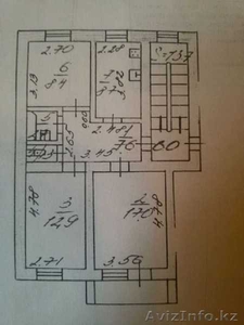 3-Х КОМНАТНАЯ КВАРТИРА В КОКШЕТАУ. Район ж/д вокзала. ТОРГ #1346085