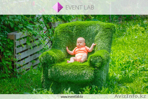 Аренда декора для фотозоны - кресло из газона,  в Алматы  #1353284