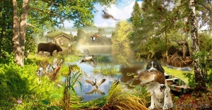 Фрески охота и рыбалка! #1027897