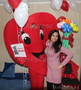 «Живая» открытка,  сердечный курьер #1361685