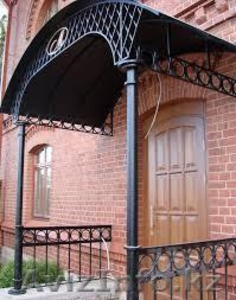 Изготовление металлических сварных козырьков и навесов Алматы.  #1356343